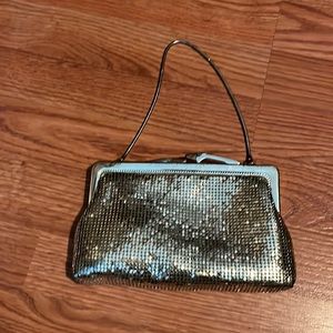 Silver clutch purse